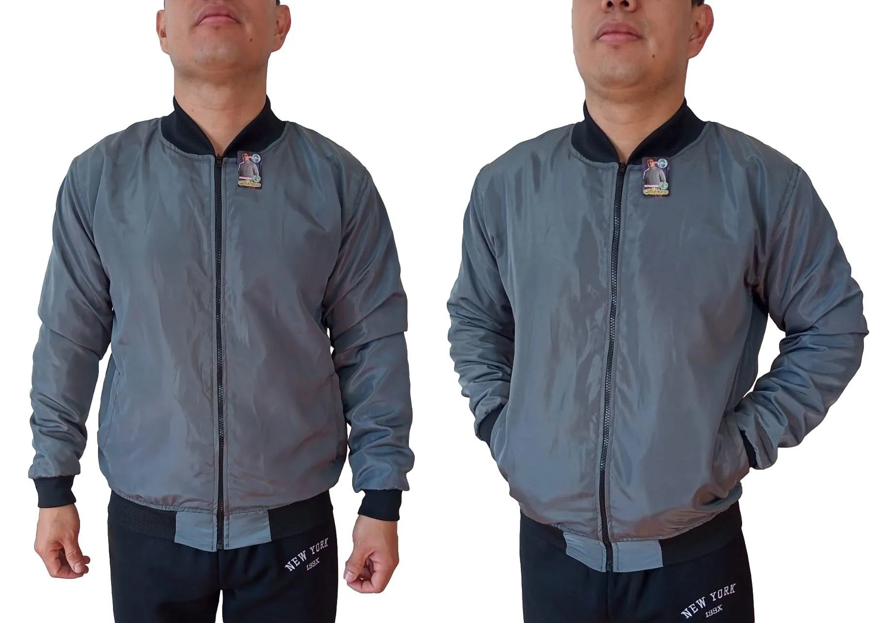 Chamarra beisbolera rompevientos para hombre, diseño ligero y deportivo.