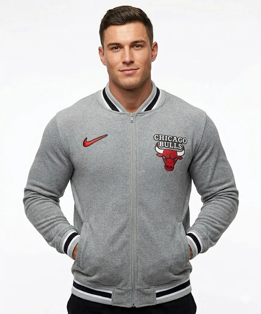 Sudadera para hombre estilo chamarra de equipo de béisbol clásico.