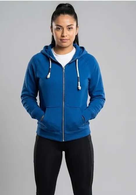 Sudadera afelpada para mujer con cierre, tela suavizada para máximo confort diario.