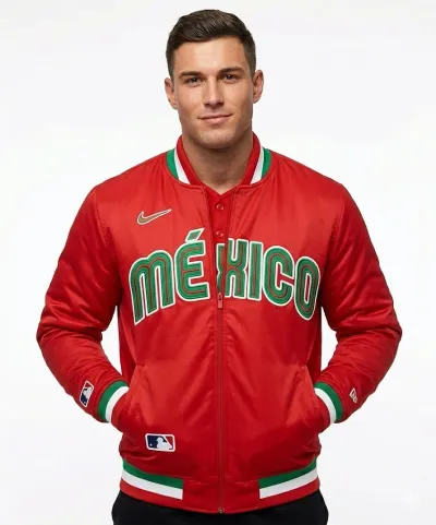 Sudadera roja para hombre con diseño de México, estilo patriótico y abrigador.